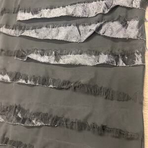 Simply Vera Vera Wang Black Fringe Trim Layered Top Size Medium Boho Chic
